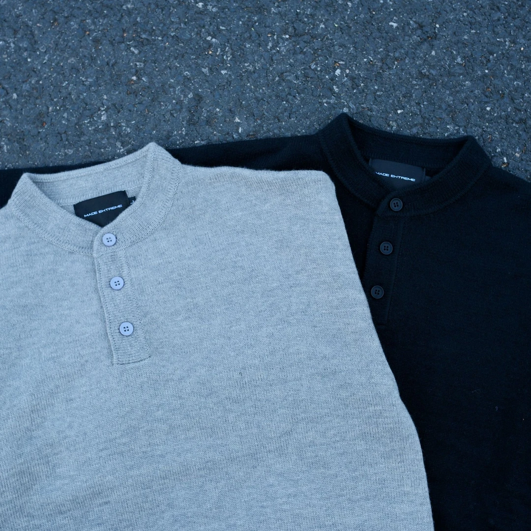 松弛感老钱针织毛衣针织杉慵懒百搭亨利打底长袖