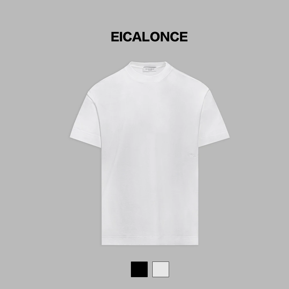 Eicalonce·意卡伦萨 25·SS夏季简约刺绣百搭舒适短袖T恤SM12192