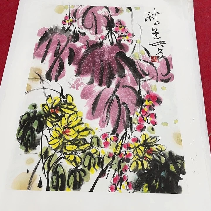 国画花鸟的翅膀和翅膀是一样