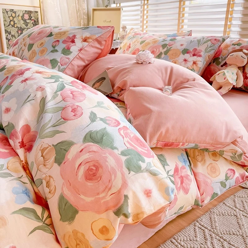 田园纯棉被套单件全棉150x200x230宿舍床单人被罩四季通用