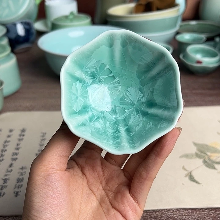 龙泉云间青瓷小米茶器