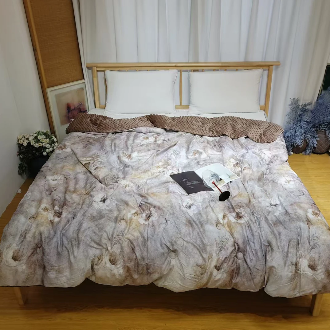 超细旦豆豆被双人加大220*240约6.5斤左右微瑕～H304