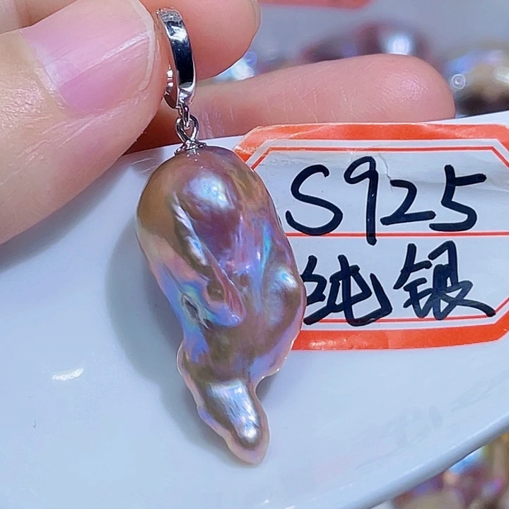 淡水珍珠银S925镶嵌颈饰