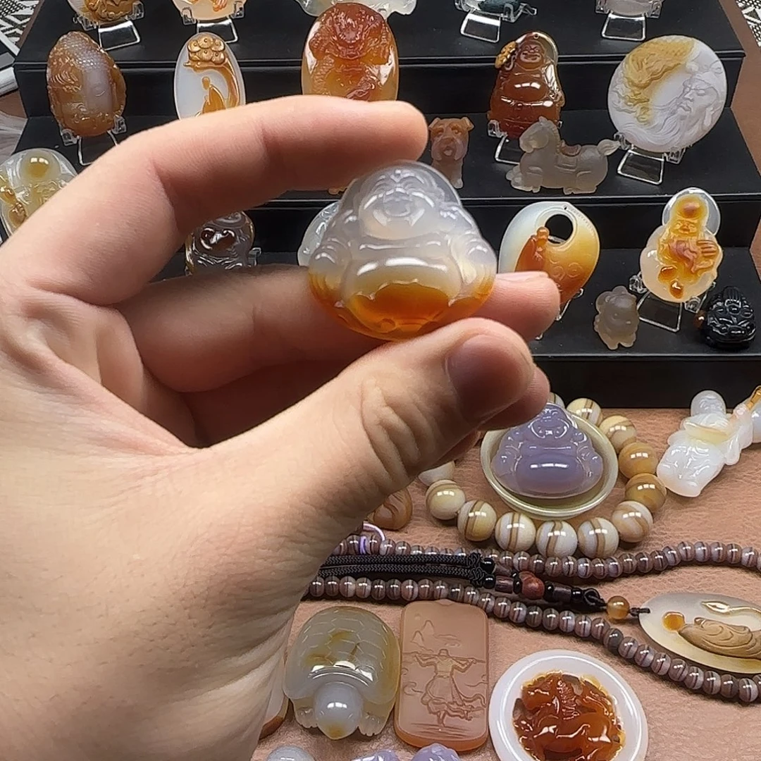 玛瑙/玉髓未镶嵌吊坠(不含链)