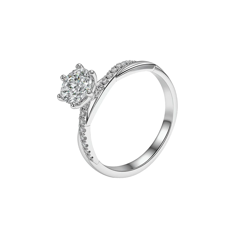 实验室培育钻石PT950实验室合成钻石戒指