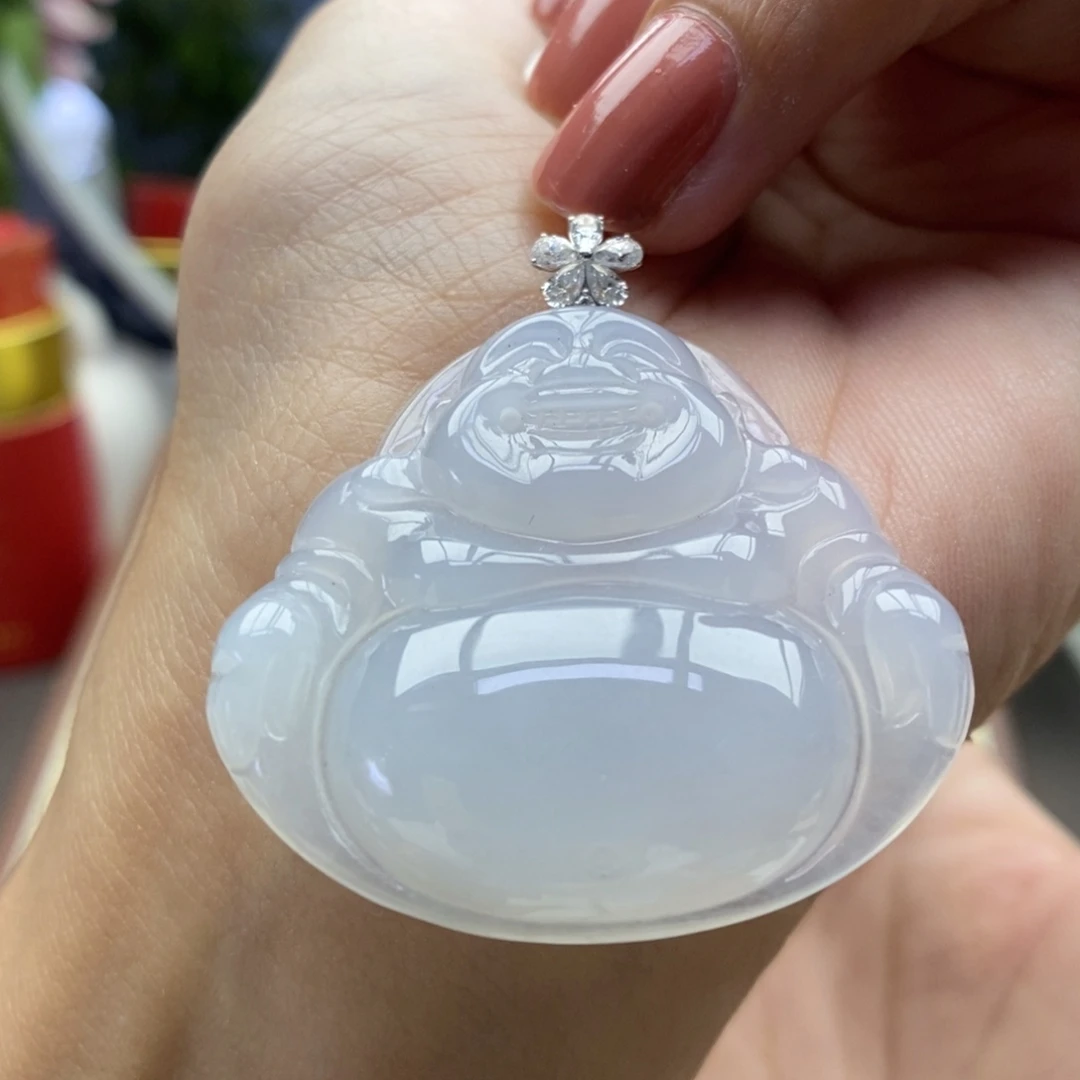 翡翠18K金镶嵌颈饰吊坠39