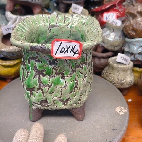 粗陶花盆手工花盆制作