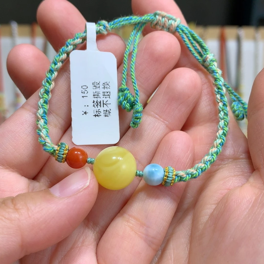 蜜蜡手链未镶嵌12.9m m