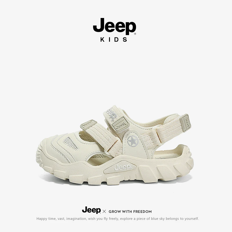 jeep儿童凉拖鞋宝宝涉水防滑男童包头沙滩鞋夏季2025新款女童凉鞋