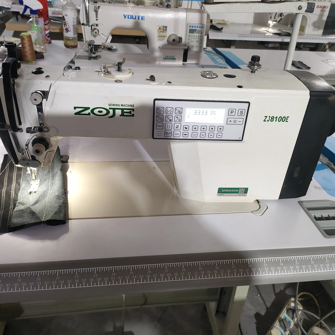 中捷8100E四自动电脑平车步进电机带自动抬压脚工业平缝机缝纫机