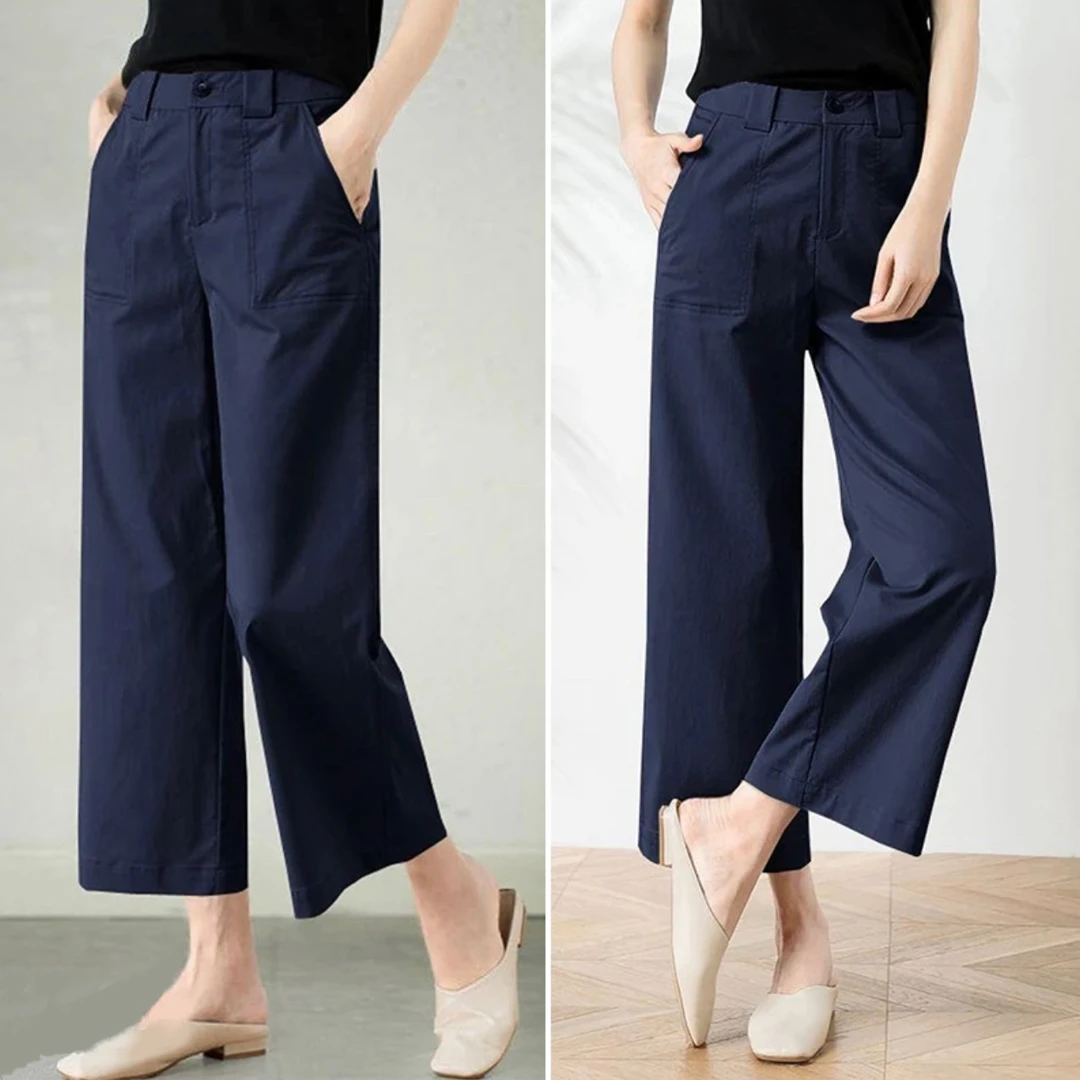 【三伏天空气裤】遮胯显瘦夏季九分直筒裤 郑州女裤 休闲