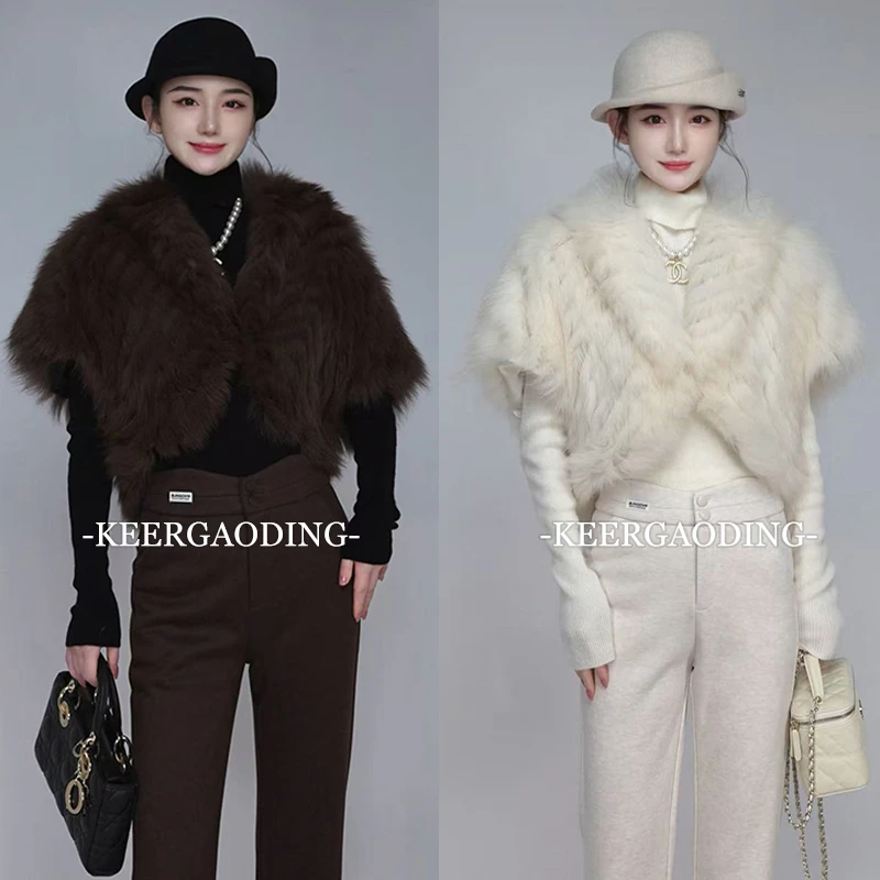 【可儿•高定】芬兰SAGA世家皮草狐狸毛千金坎肩马甲外披FC-8846