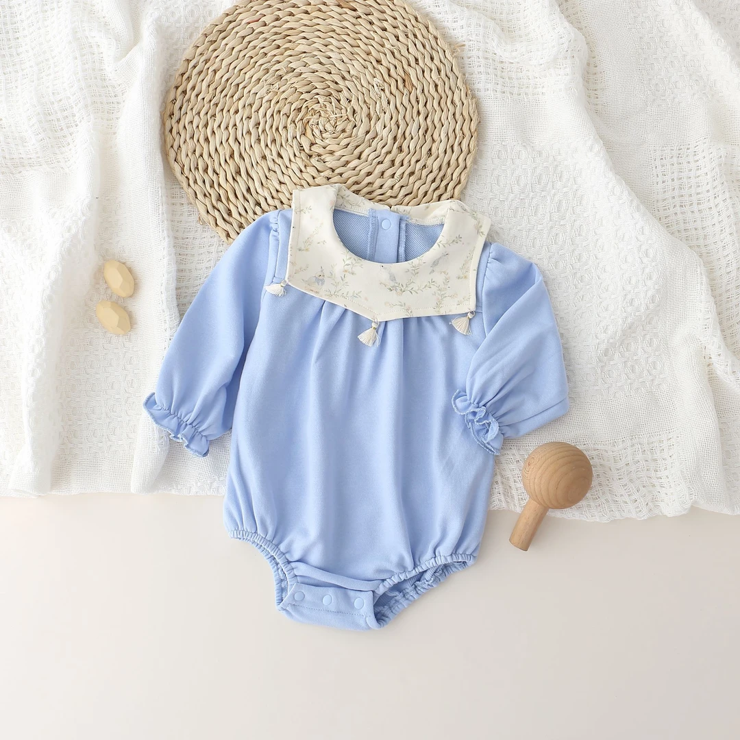 2025春夏新款婴儿连体衣婴幼儿爬服洋气包屁衣纯棉宝宝薄款新生儿