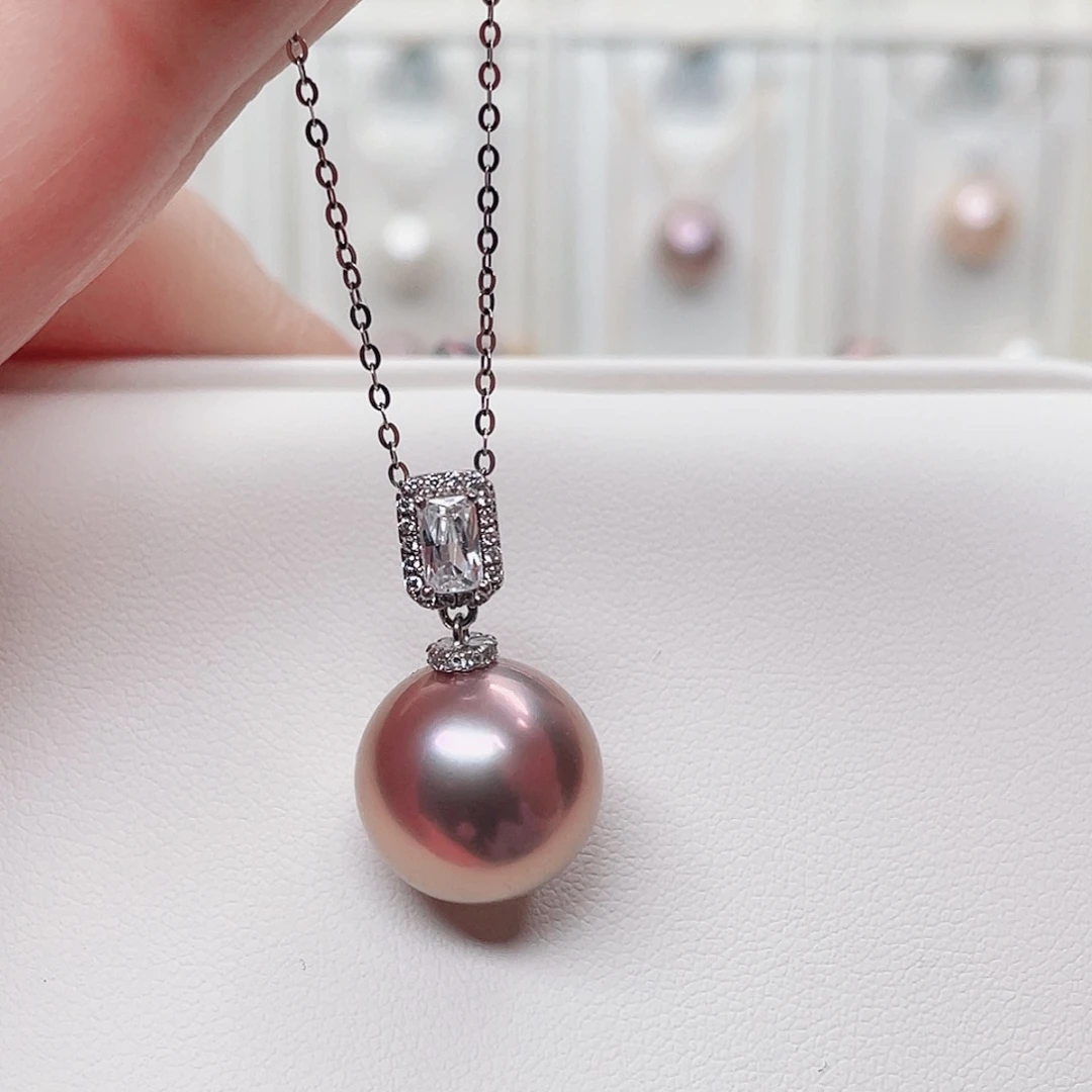 银S925镶嵌吊坠(赠链)淡水珍珠