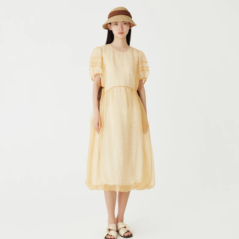 【心心精选】AUM/噢姆气质法式优雅收腰连衣裙