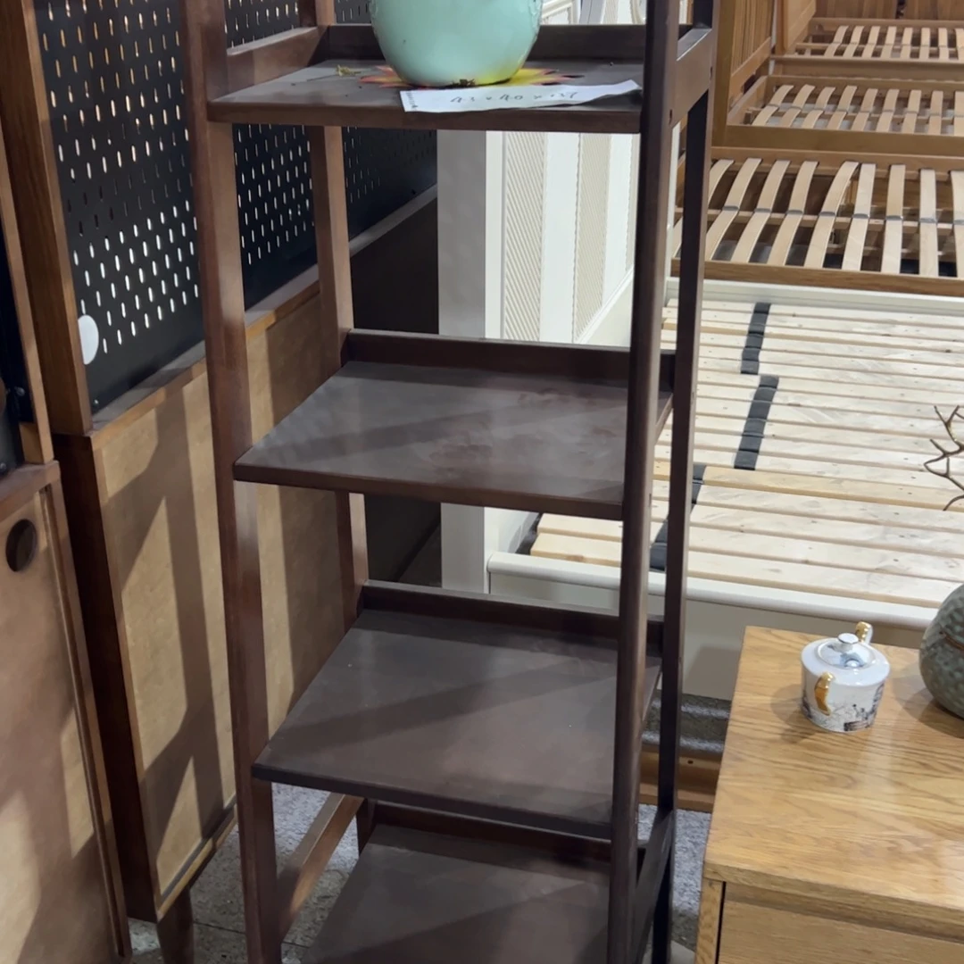 白橡木单人款白蜡木实木置物架