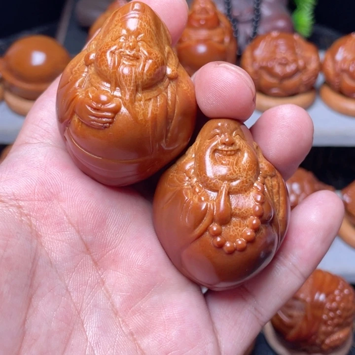把件橄榄核财迷手球3.5