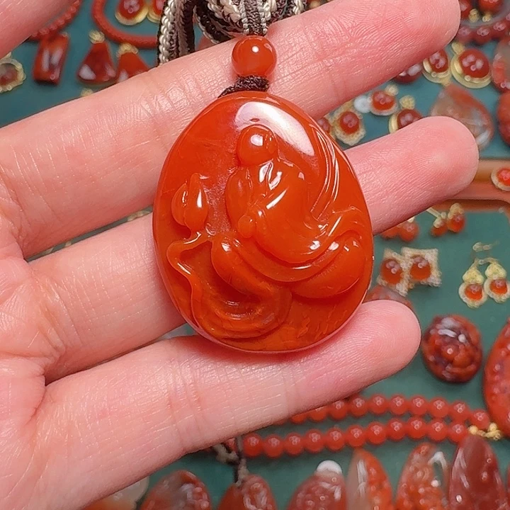 南红玛瑙未镶嵌吊坠