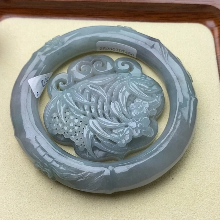 翡翠未镶嵌手镯57.6圆条208