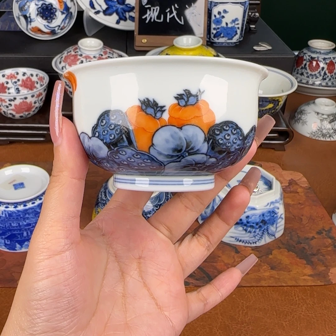 杯水造。矾红好柿莲莲卢氏杯