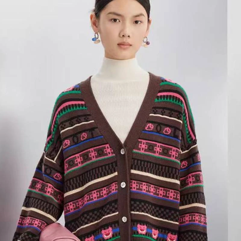 【播家升级版】100纯山羊绒V领重磅加厚大衣外套女CYR240148