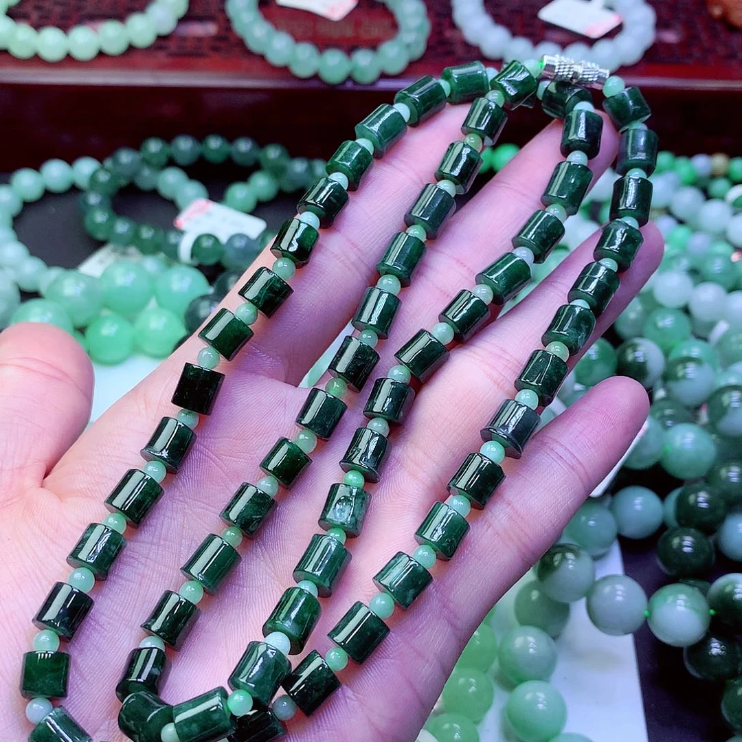 翡翠未镶嵌毛衣链