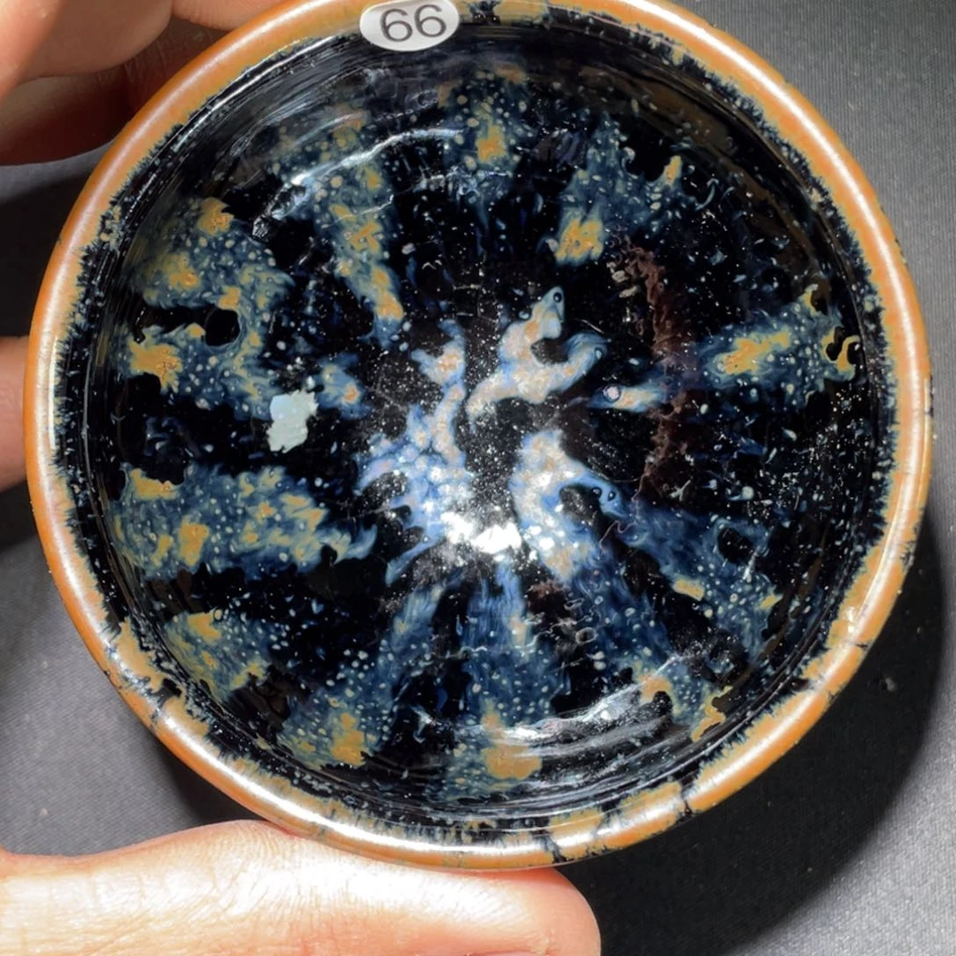 茶盏龙窑柴烧老黄甄选66