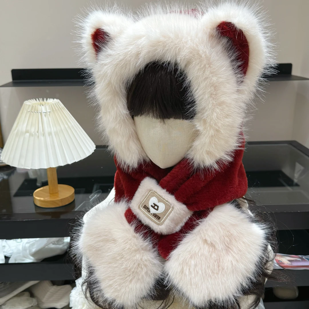 雏奇精选 可爱狐狸耳朵一体帽 M2【4岁-成人】