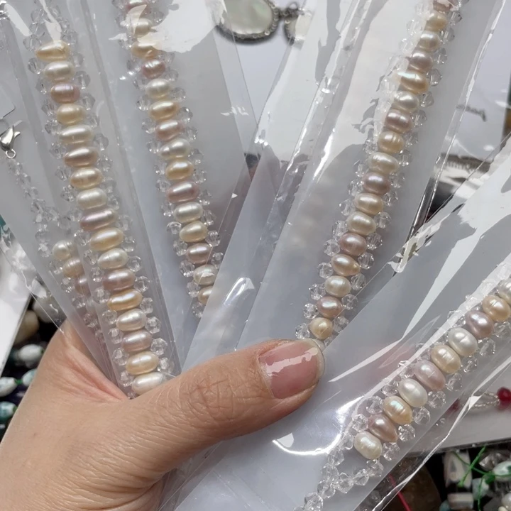 玛瑙/玉髓合金珠宝半成品一条珍珠手串