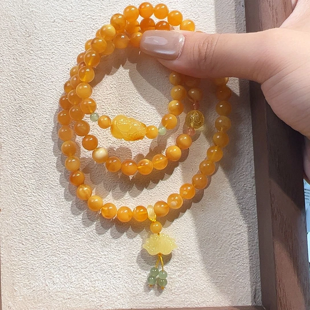 手链蜜蜡未镶嵌7.1mm蜜蜡手串