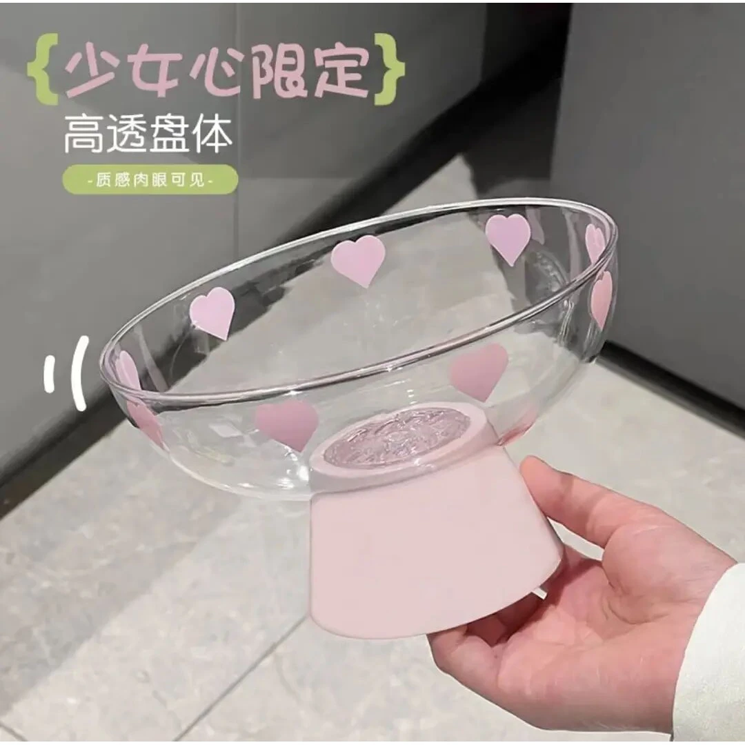 ins风高脚款沥水多巴胺简约风北欧风格果盘洗菜篮分体可爱菜篮子