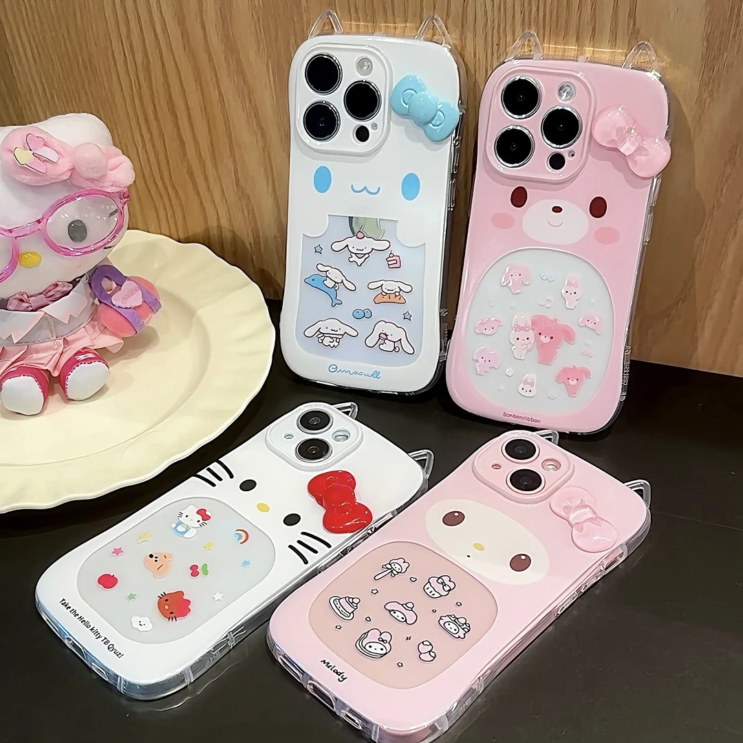 雅天立可爱大嘴三丽鸥适用苹果16promax手机壳iPhone13/15软14女