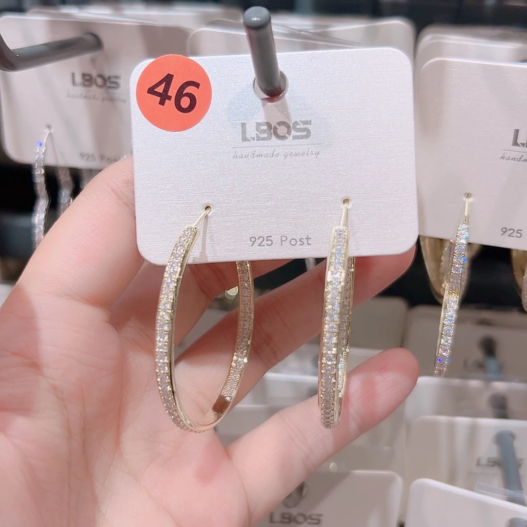 锆石纯铜合金耳环