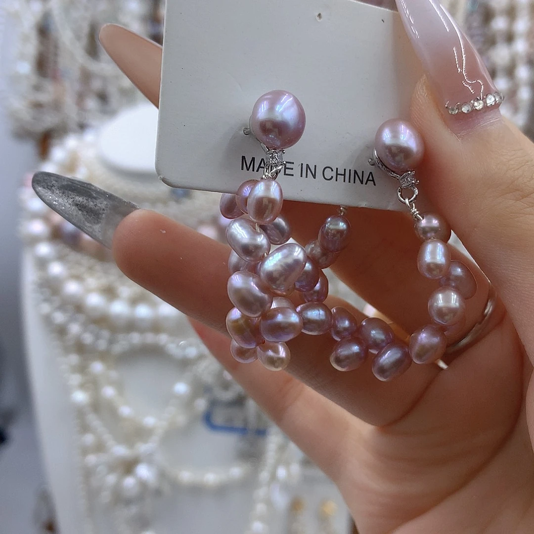 银S925镶嵌项链耳饰淡水珍珠