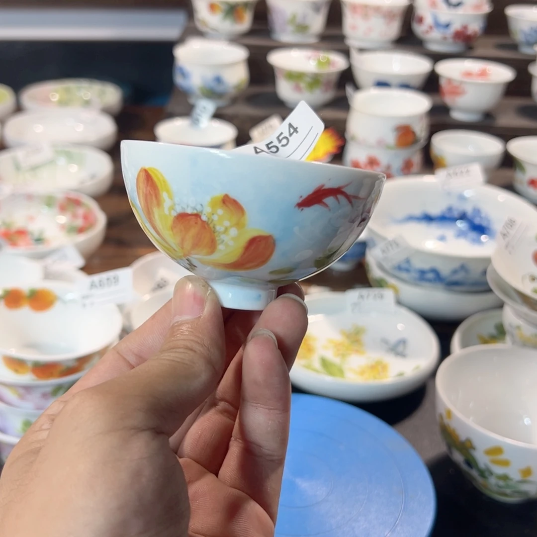 锦***鲤景德镇手工手绘陶瓷