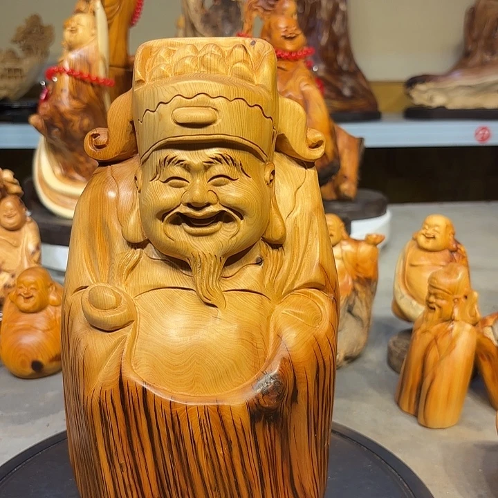 柏木太行崖柏财神爷