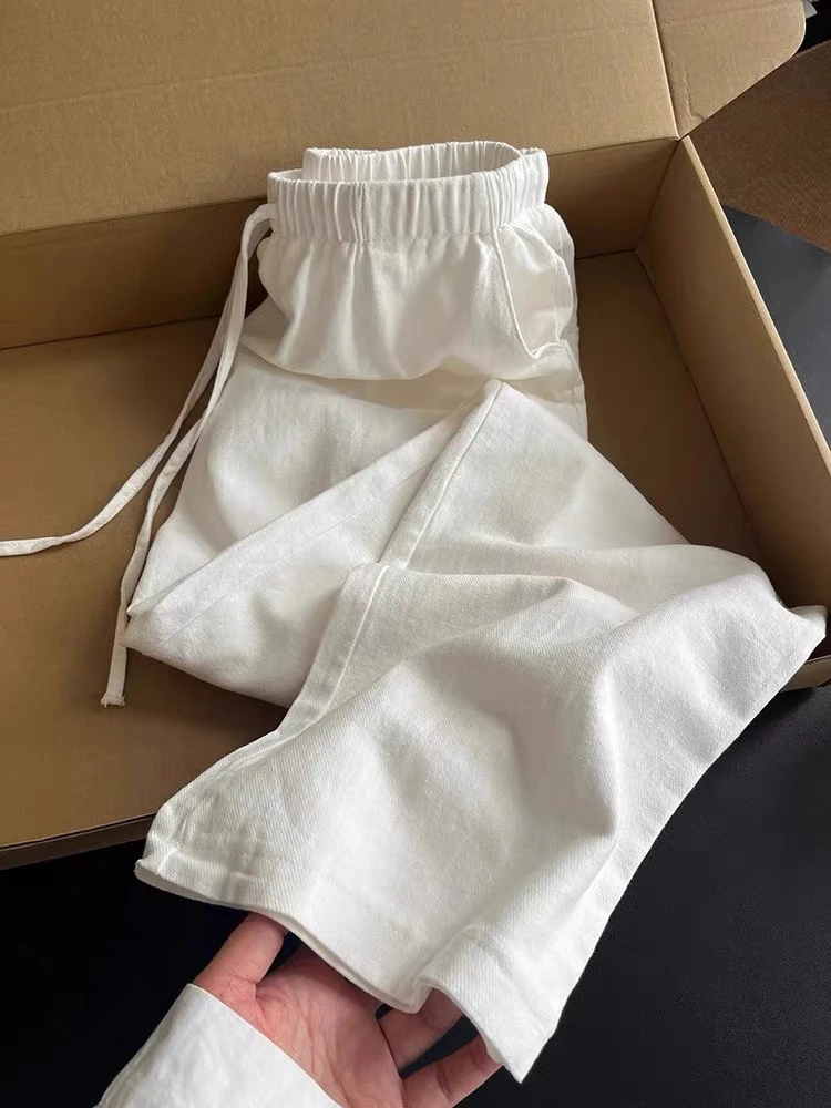清仓外贸~品牌男装专柜撤柜棉麻宽松文艺垂感阔腿长裤亚麻休闲裤