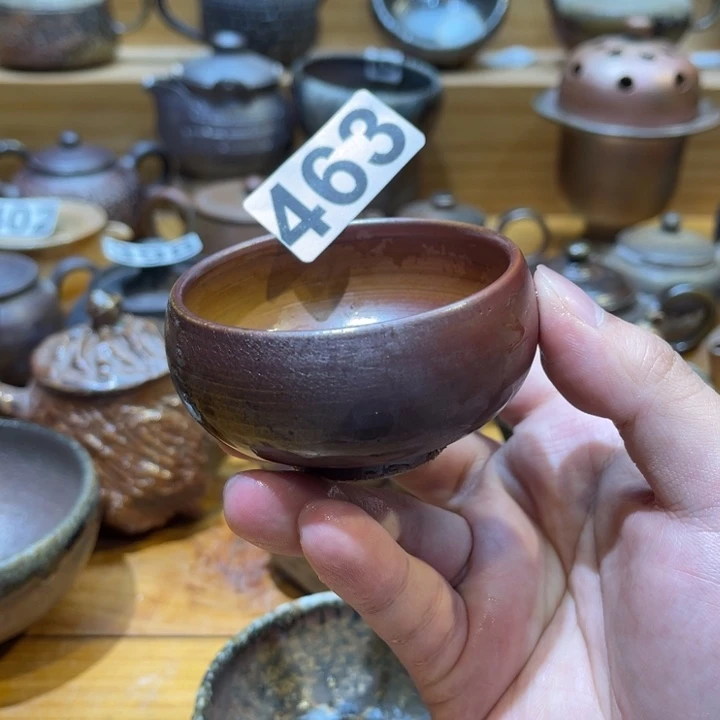 手工制作柴烧茶杯463