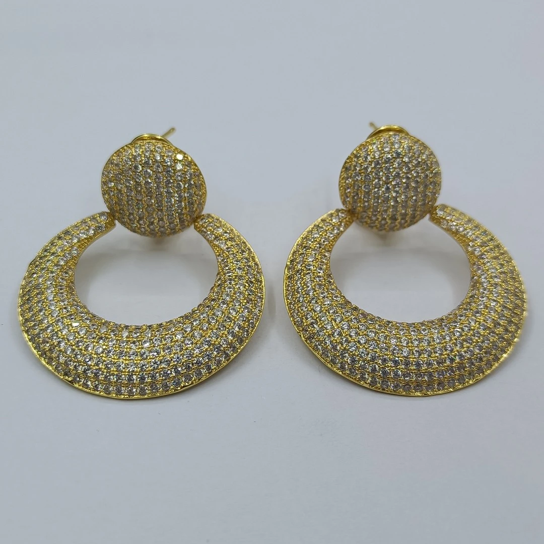 铜合金合成锆石耳饰 RSS-37453 耳环轻奢简约时尚气质优雅百搭