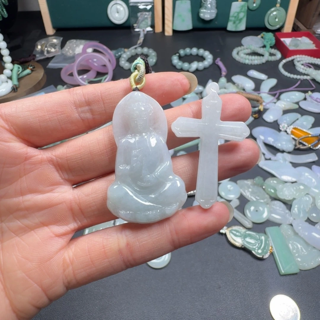 大****翡翠未镶嵌吊坠(赠链)天然缅甸A货翡翠吊坠