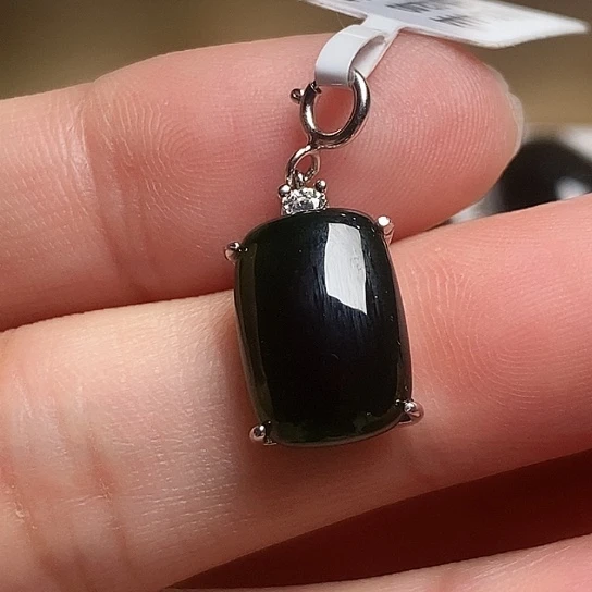 用***芸翡翠银S925镶嵌颈饰