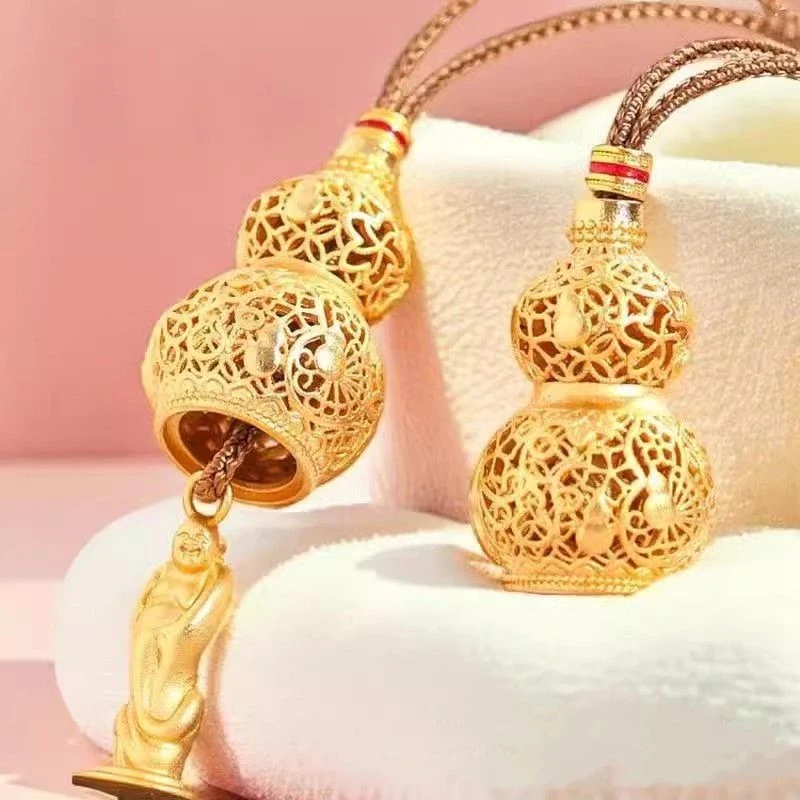 合金吊坠 空花丝葫芦吊坠福禄寿女款观音弥勒佛镂件项链