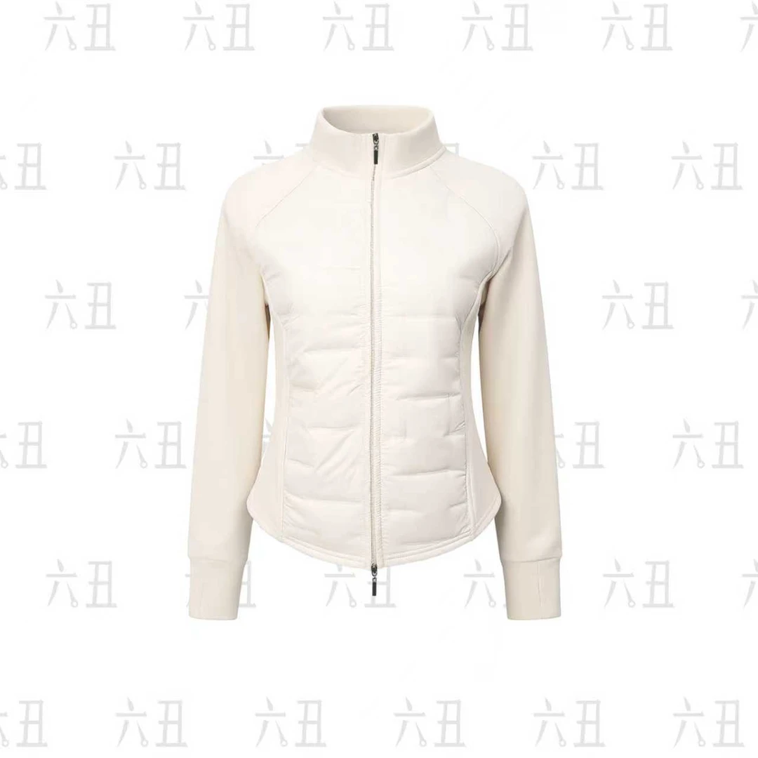 【六丑】新款时尚百搭气质通勤立领拼接袖羽绒服（无帽）511YRF0141