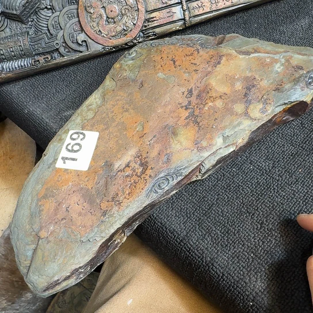 歙砚石刻干泡茶盘