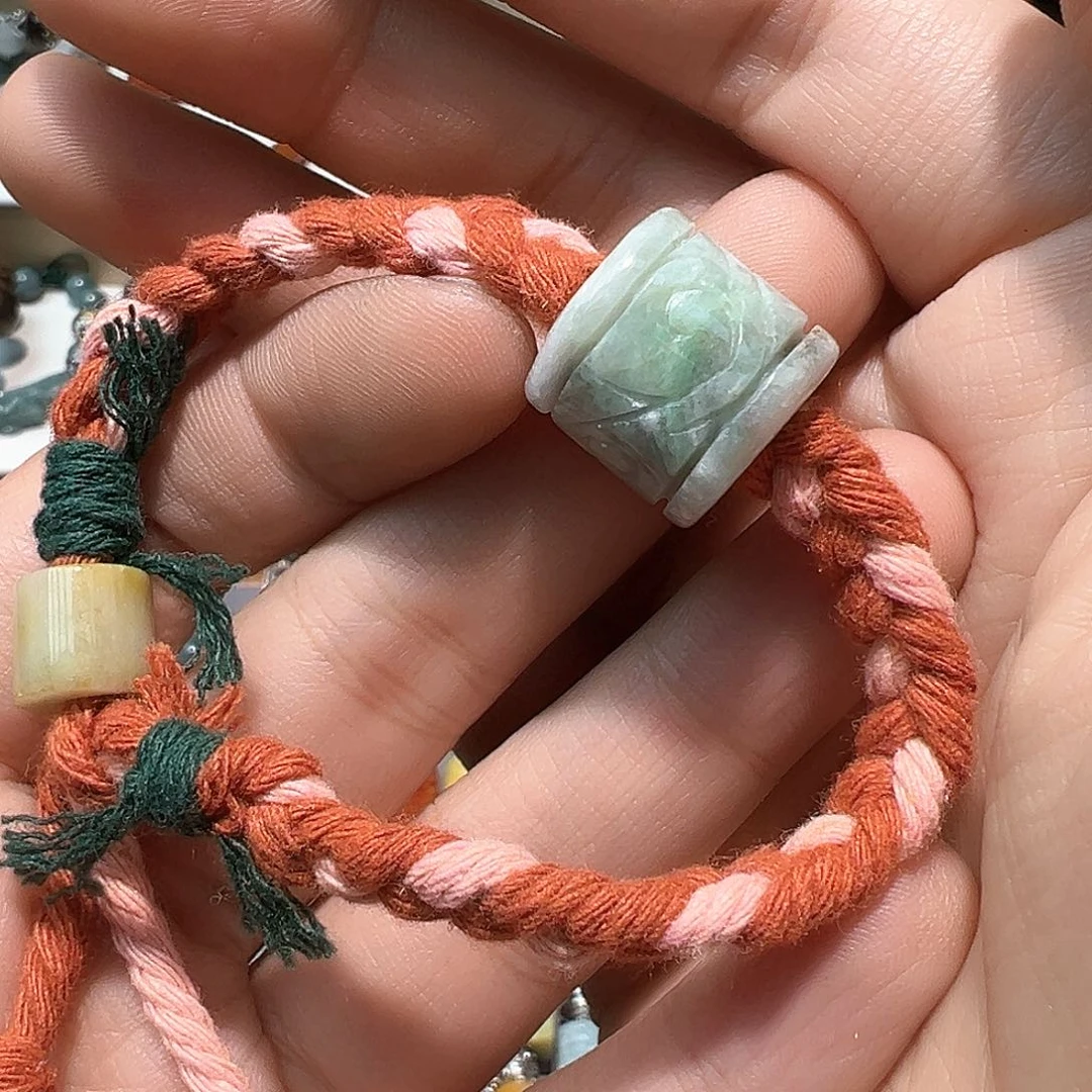 翡翠手链未镶嵌炸