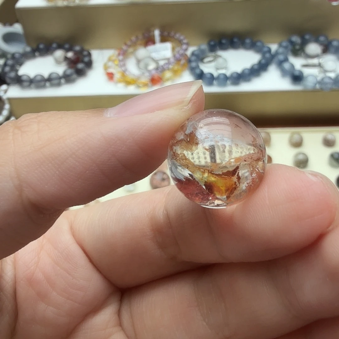 天然辰砂胶花打孔洗孔非假不退换