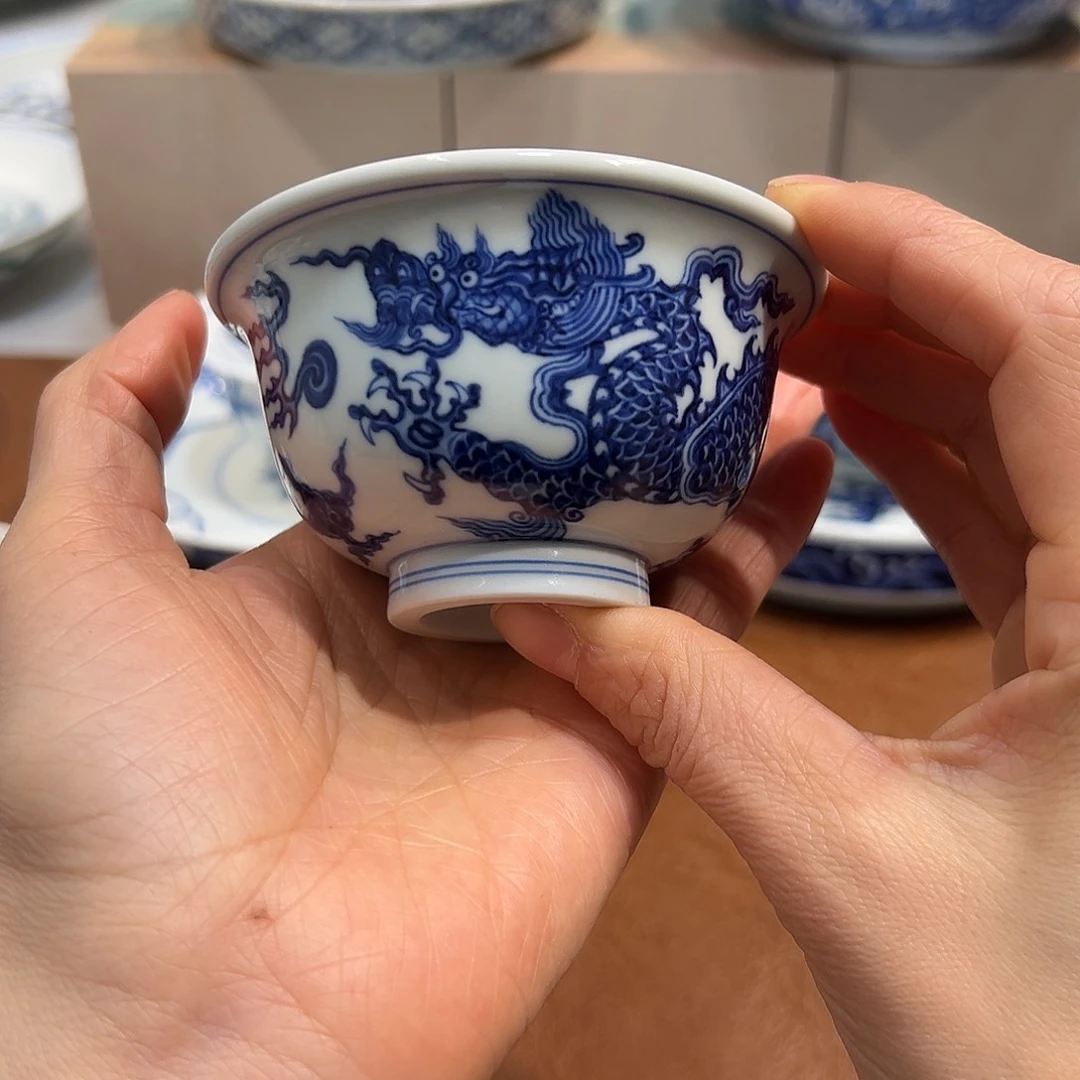 杯子宣德龙纹压手杯