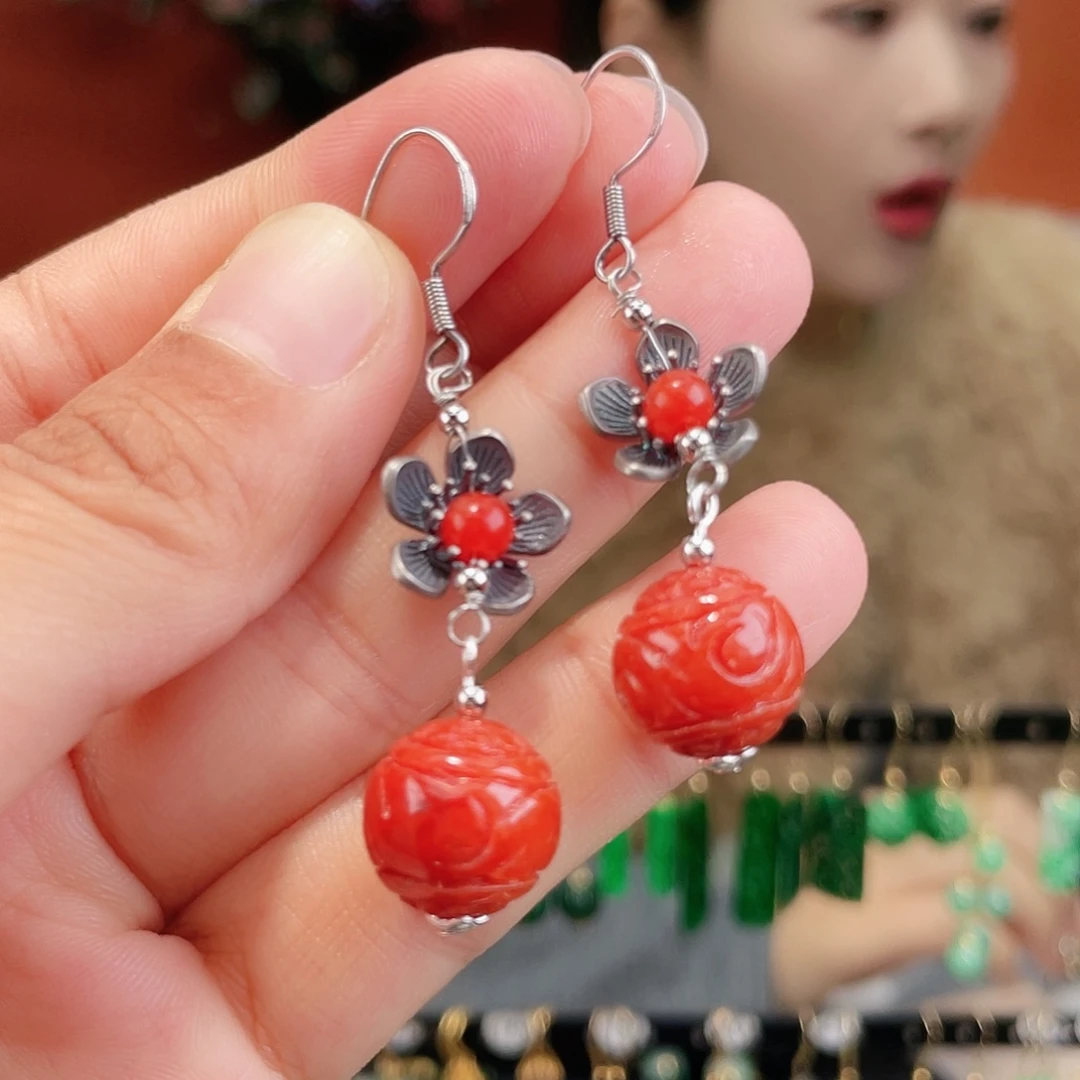 翡翠未镶嵌耳饰饰品