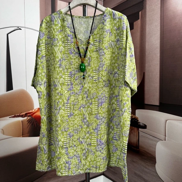 国风夏季新款宽松女士T恤韩版时尚短袖百搭设计感薄款小衫