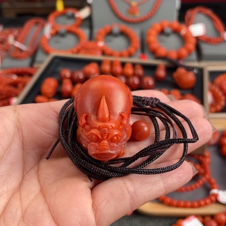 等***来南红玛瑙未镶嵌吊坠(不含链)瓦西南红貔貅